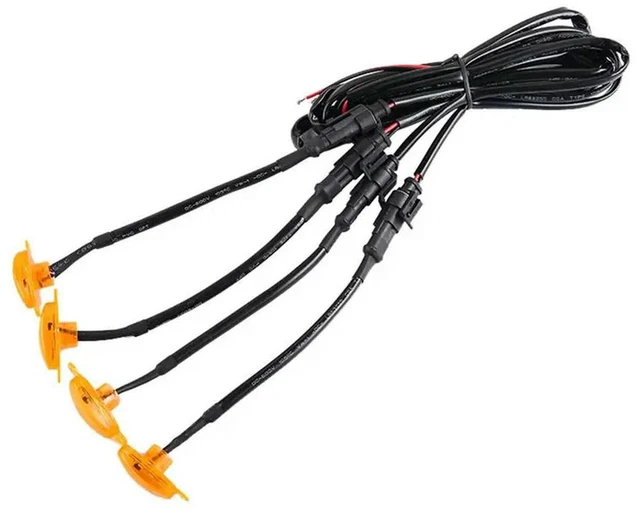 Main image of 5X Plug & PLAY Car LED Front Grille Smoked Amber Light Daytime Running Lights Lamp For Universal Pickup Truck Sedan