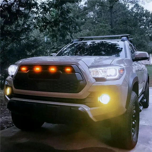 Alt view image 3 of 3 - 5X Plug & PLAY Car LED Front Grille Smoked Amber Light Daytime Running Lights Lamp For Universal Pickup Truck Sedan