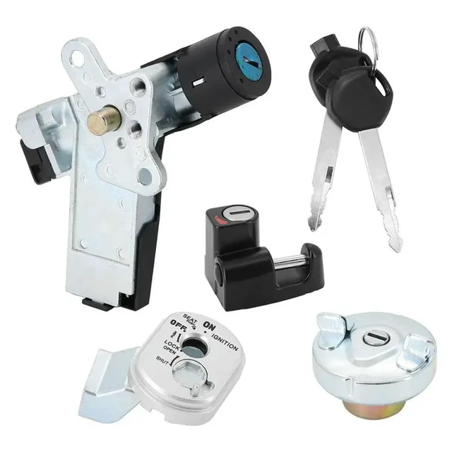 Alt view image 2 of 3 - Fuel Gas Cap Seat Lock Key Kit Ignition Switch For Honda NPS50 Ruckus 2003-2005, 35014-GEZ-Y21, 35014-GEZ-611
