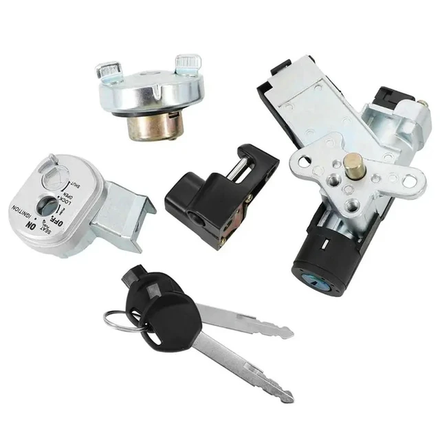 Alt view image 3 of 3 - Fuel Gas Cap Seat Lock Key Kit Ignition Switch For Honda NPS50 Ruckus 2003-2005, 35014-GEZ-Y21, 35014-GEZ-611