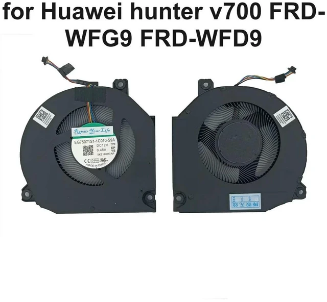 Main image of Laptop CPU Cooling Fan for hunter v700 FRD WFG9 WFD9 Notebook PC Cooler Fans EG75071S1-1C010-S9A DC 12V 0.45A