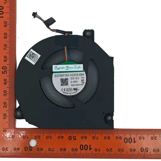 Alt view image 3 of 3 - Laptop CPU Cooling Fan for hunter v700 FRD WFG9 WFD9 Notebook PC Cooler Fans EG75071S1-1C010-S9A DC 12V 0.45A
