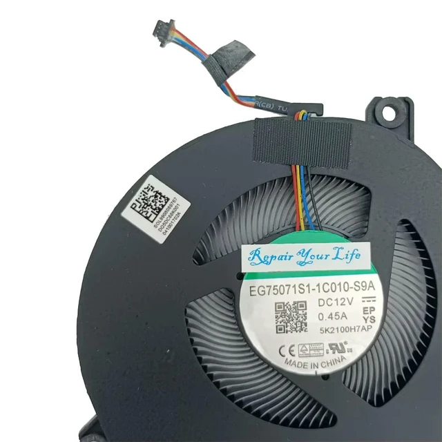 Alt view image 2 of 3 - Laptop CPU Cooling Fan for hunter v700 FRD WFG9 WFD9 Notebook PC Cooler Fans EG75071S1-1C010-S9A DC 12V 0.45A