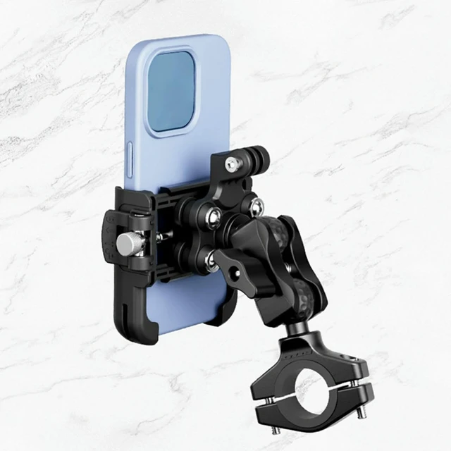 Alt view image 2 of 3 - Motorcycle Bike Phone Holder Mount Not Block Camera Bicycle Phone Clip with 720 Degree Rotation for 4.7-7.2 Inch Phones