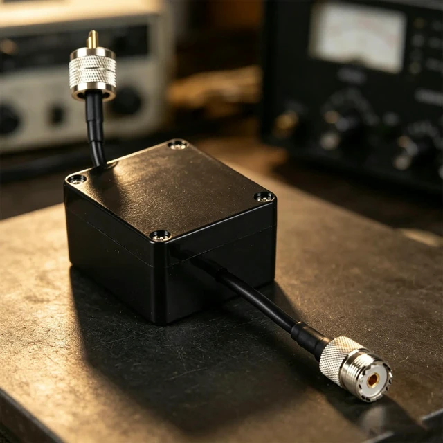 Alt view image 2 of 3 - 1.8-30MHz RF Noise Filter with PL-259 To SO-239 Connector Shortwave Radio Choke Coil Ring for HF Shortwave Radio Accessories