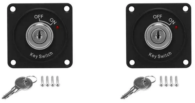 Main image of 2X Universal 12V Car Boat Motorcycle Ignition Starter Key Ignition Switch Panel 2Position With 4 Keys