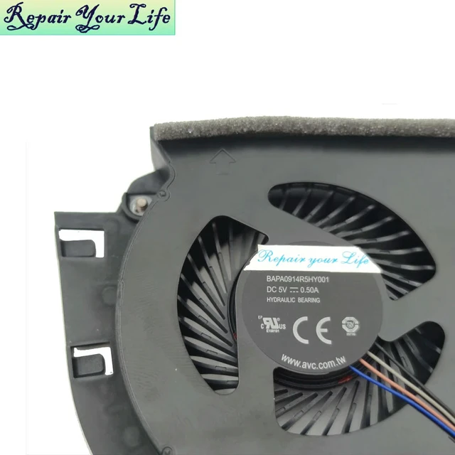 Alt view image 3 of 3 - Notebook Cooler CPU Fan For ZBook 17 G5 G6 17G6 L31242-001 BAPA0914R5HY001 Processor Cooling Radiator Fan NS85C00-17G16 17G17