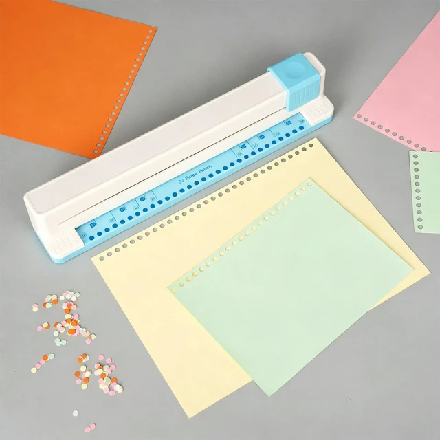 Alt view image 3 of 3 - 30 Holes Binding Punch Adjustable Loose Leaf Paper Punch Machine Paper Puncher for Discbound Notebooks & Journaling Supplies