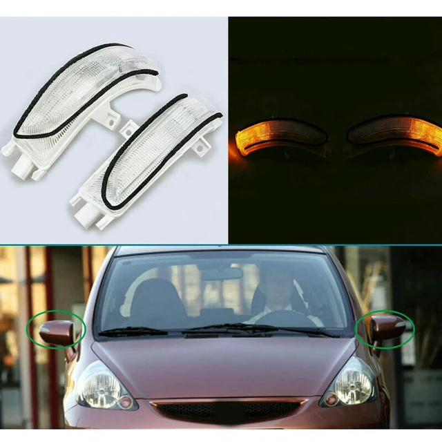Alt view image 2 of 3 - 4X Car Rearview Mirror LED Turn Signal Lamp Warning Light For Honda FIT JAZZ FIT SALOON CITY 2003-2008