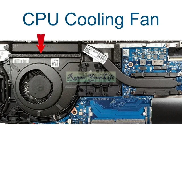 Alt view image 3 of 3 - CPU Cooling Fan for 250 255 G10 TPN-Q287 15-fc 15z-fc000 FC0082AU FC0083AU FC0106AU Laptop Cooler Radiator N38472 001 N38473