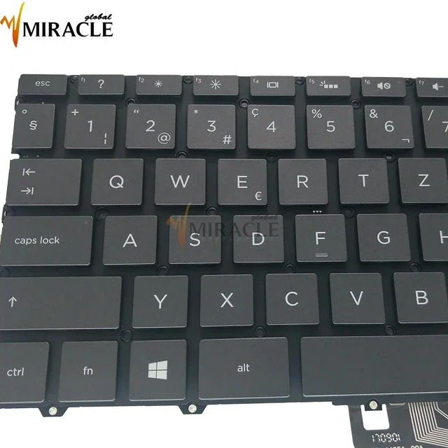 Alt view image 3 of 3 - SW Swiss Backlit Keyboard For Spectre 13-AF 13-AF012DX 13-AF000 AF109TU Euro Laptop Backlight Keyboards SN7162BL SG-88700-XXA