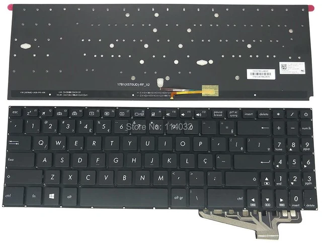 Main image of Replacement Brazil Backlit Keyboards BR Brazilian for VivoBook 15 X570 X570UD K570UD K570ZD M570DD 560bbr00 5602BR00