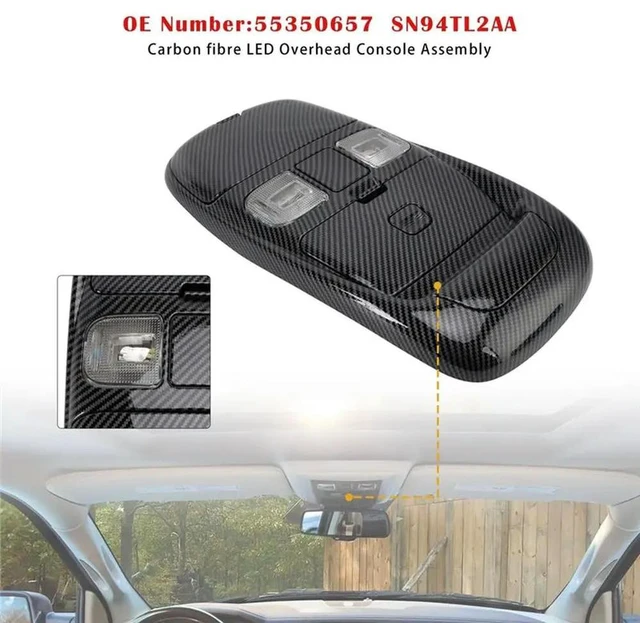 Alt view image 2 of 3 - For Dodge Ram 1500 2500 1998-2001 Overhead Console Dome Light LED Reading Light Unit 55350657 55350655 SN94TL2AA