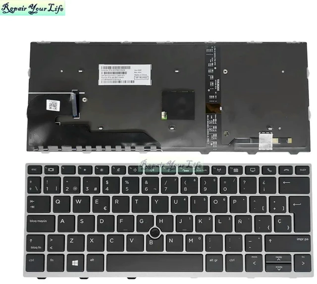 Main image of Spanish Backlit Keyboard for EliteBook 735 G5, 830 G5, 830 G6, 836 G5 V162726DK1 L07666-201 L13697-001