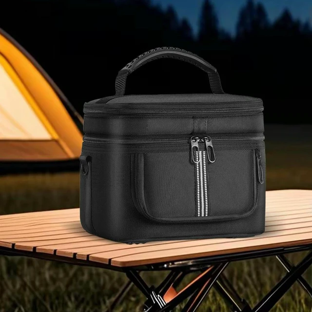 Alt view image 2 of 3 - Carrying Case for Ef Ecoflow River 2 Travel Carrying Bag Protective Case Anti-drop Multiple Pockets with Shoulder Strap & Handle
