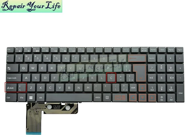 Main image of PT-BR Brazil Laptop Keyboard For Casper Nirvana C550 C600 C500 C600.1115 1135 C550.1255 1235 Brazilian Portuguese Teclado V6329B