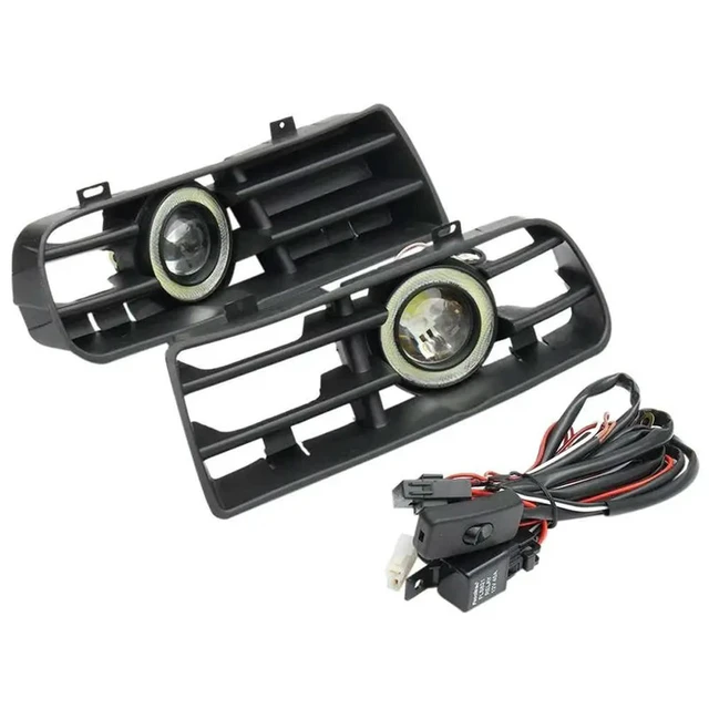 Alt view image 3 of 3 - 1Set Car Grill LED Fog Light Grille Lower Grill Daytime Running Light Grille With LED DRL Lamp For VW GOLF MK4 1998-2004