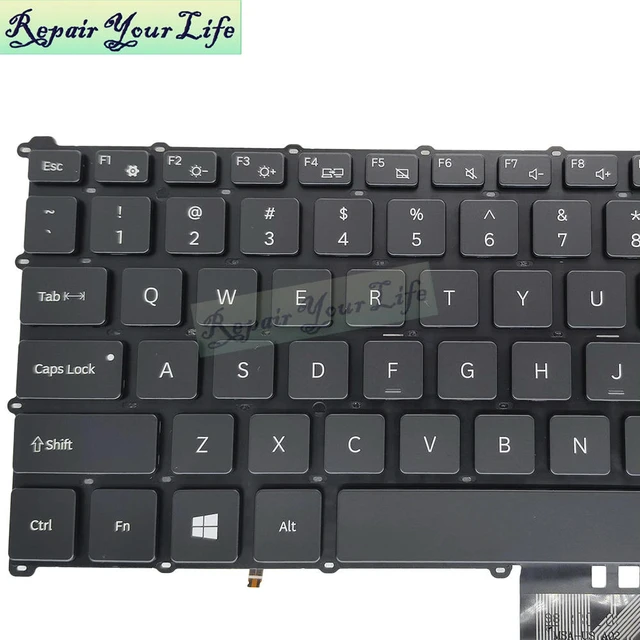 Alt view image 3 of 3 - US English Backlit Keyboard for 7 Spin NP740U5M-X01 NP740U5L 740U5L NP740U5 Notebook 13BA59041 BA59-04106A NSK-MSABN