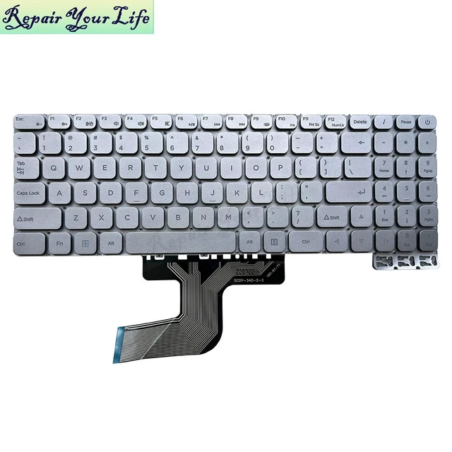 Main image of US English Notebook Keyboard Backlit For Azerty AZ-1511 YXT-91-71 SCDY-340-2-3 Backlight Silver Keycaps Teclado Keyboards