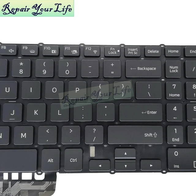 Alt view image 2 of 3 - US English Backlit Keyboard for 7 Spin NP740U5M-X01 NP740U5L 740U5L NP740U5 Notebook 13BA59041 BA59-04106A NSK-MSABN