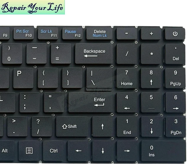 Alt view image 3 of 3 - US English Laptop Keyboard For DERE R16 Pro R16Pro 16' MB3303008 F0062-008 USA Notebook Keyboards/Teclado Black Keycaps