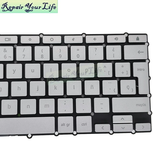 Alt view image 3 of 3 - Spanish Backlit Keyboard for Chromebook Flip C434 C425 C434TA C425TA C433TA C433TA-BM3T8 DSM4T DH342T 2-in-1 Laptop ASM18J2