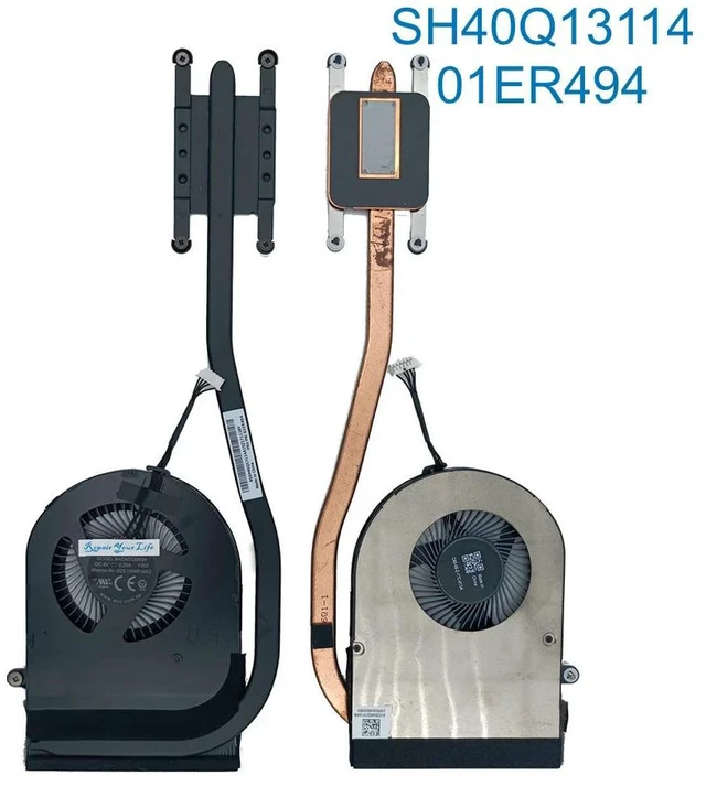 Alt view image 3 of 3 - CPU Fan Heatsink for Thinkpad T580 20L9 20LA UMA Laptop Notebook PC Cooling Fans 01ER494 01ER493 SH40Q13114 SH40Q13113