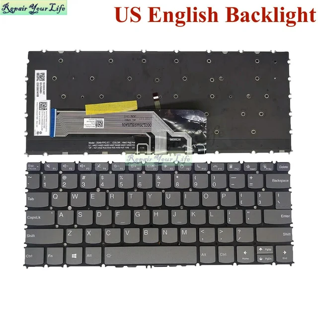 Alt view image 2 of 3 - US English Backlit Keyboard for ThinkBook 13s Gen 2 G2ITL 20V9 G2ARE 20WC Backlight Black