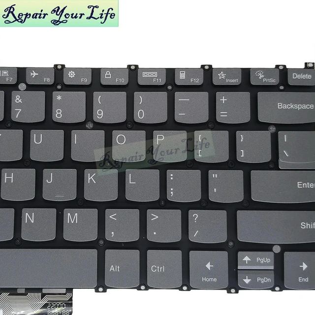 Alt view image 2 of 3 - US English Backlit Keyboard for YOGA 7 14IRL8 82YL 2-in-1 Laptop Keyboard Backlight PH4SB-US V222320AS1-US SN21K12158