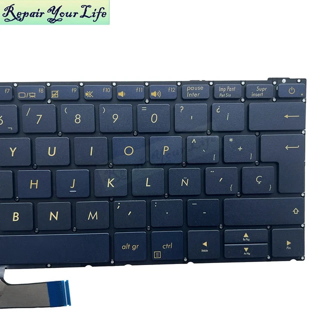 Alt view image 3 of 3 - Spanish Keyboard Backlight For ZenBook UX390UA UX390 UAK SP ES Spain Latin Notebook Backlit Keyboards 0KNB0-D604HU00