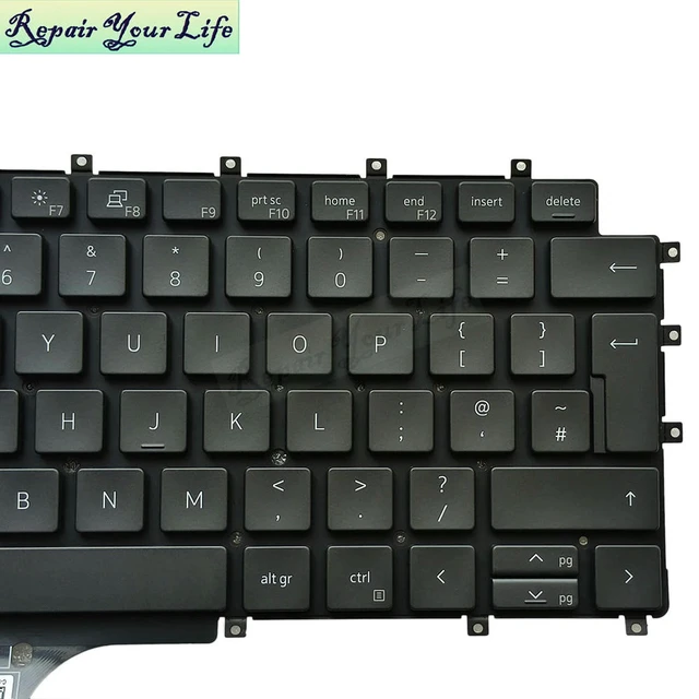 Alt view image 3 of 3 - UK GB J8F1D Backlit Keyboard For Latitude 9510 9520 2 in 1 0J8F1D Laptop Keyboards Backlight Teclado Euro Key LK132UH2A15