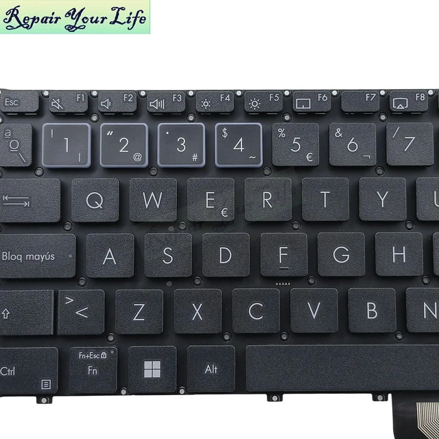 Alt view image 3 of 3 - Spanish Keyboard For ExpertBook B3402 B3402FEA B3402FBA B3408 P3450 PX475 ES Spain No Backlit Replacement Keyboards Teclado