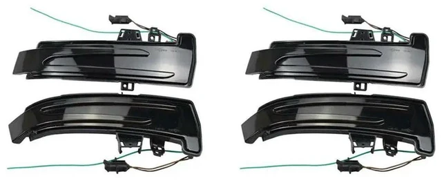 Main image of 4X Blue&Amber Dynamic LED Turn Signal Light Rearview Mirror Light Indicator Blinker For W221 W212 W204