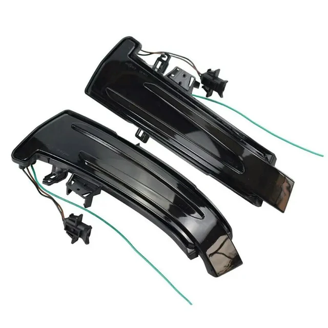 Alt view image 2 of 3 - 4X Blue&Amber Dynamic LED Turn Signal Light Rearview Mirror Light Indicator Blinker For W221 W212 W204