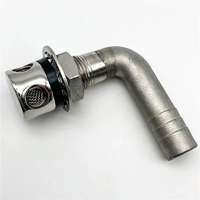 Alt view image 2 of 3 - 5X Stainless Steel 90° Bend Fuel Breather Vent 3/5Inch - Boat/ Truck/ Car Gas Tank,2 Holes