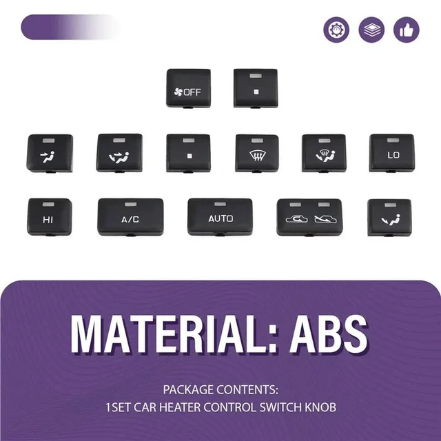 Alt view image 2 of 3 - AC Switch Button For Toyota LAND CRUISER FZJ80 1992-1997 Car Heater Control Switch Knob Central Control 55905-60020
