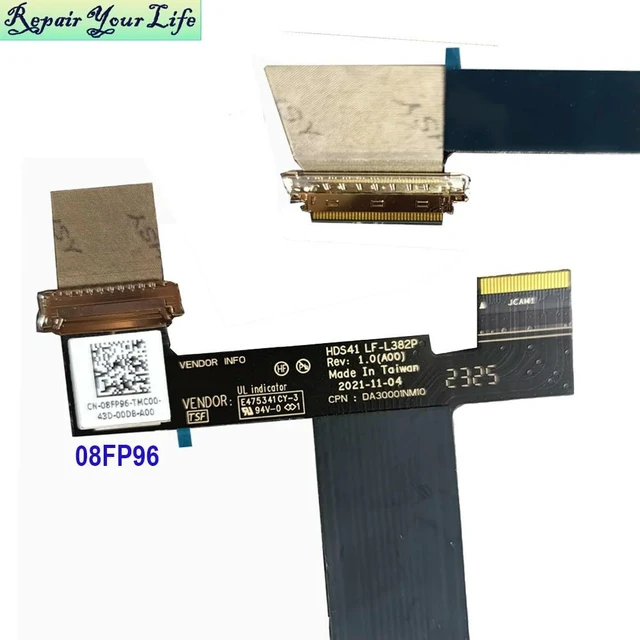 Alt view image 3 of 3 - 8FP96 Laptop LCD Display Cable For For X14 R1 08FP96 E475341CY-3 LF-L382P DA30001NM10 Video Screen Flex Cables