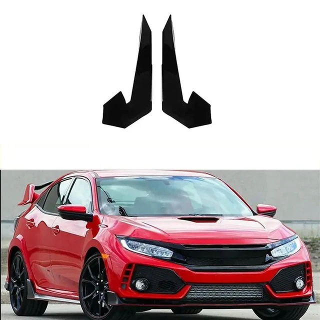 Alt view image 3 of 3 - 4X Car Front Bumper Lip Fin Splitter Spoiler Canard Sticker For Honda Civic 10TH Type-R 2019-2021