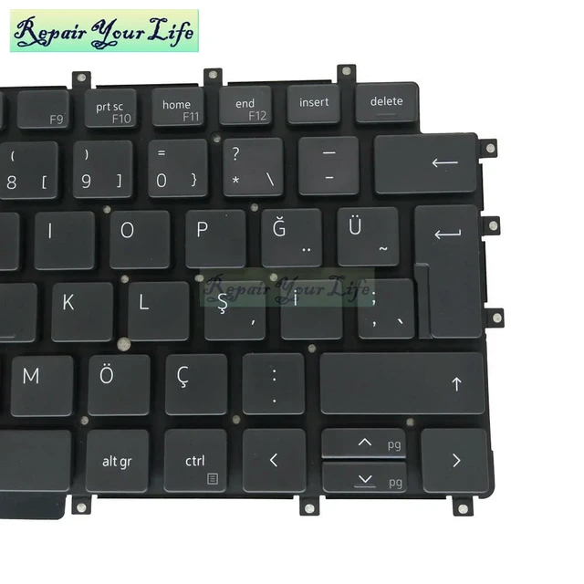 Alt view image 3 of 3 - Backlight Keyboard Turkish For Latitude 9510 9520 2 in 1 0MJ9D8 TR Turkey Laptop Backlit Keyboards Light MJ9D8 NSK-QNABC