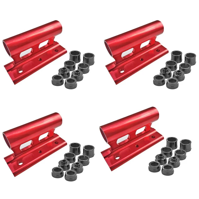 Alt view image 3 of 3 - 4X Bike Car Roof Mount Rack Holder Transportation Mount Rack Quick Release Thru Axle Bicycle Carrier Bracket Holder Red