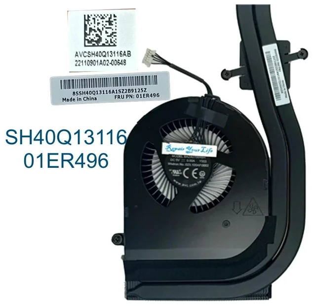 Main image of CPU Cooler Fan Heatsink for Thinkpad T580 P52S 20L9 20LB 20LC SWG Laptop Thermal Module 01ER496 01ER495 SH40Q13116