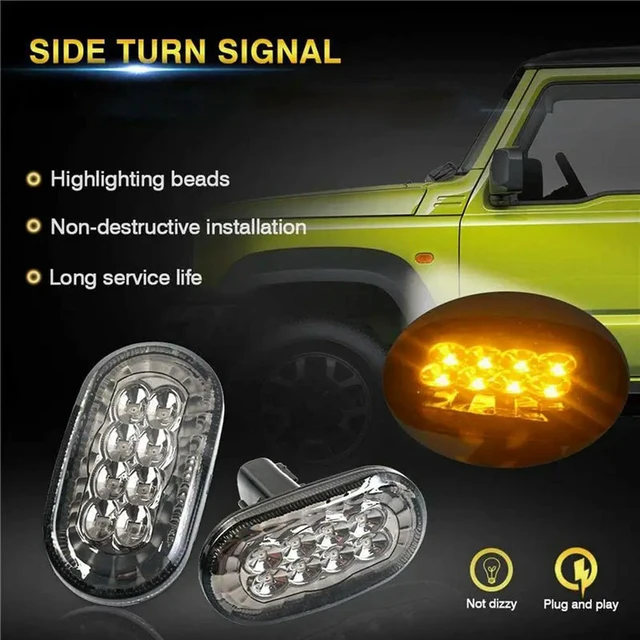 Alt view image 2 of 3 - 6X Car LED Turn Signal Lights Lamps Side Markers For Jimny JB64 JB74 JB64W Sierra JB74W JB23W 2018-2020
