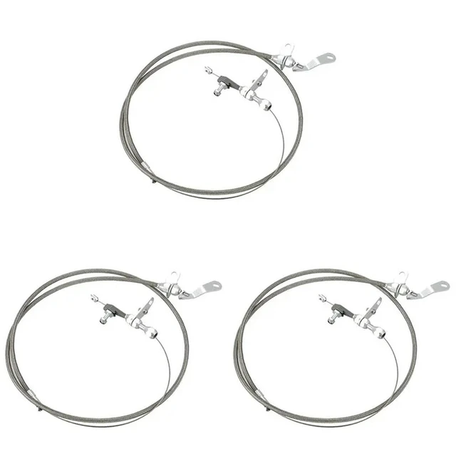 Main image of 3X Car Gas Accelerator Cable Kick Down Cable Transmission Kickdown Trans C-4 Detent For Ford C4 Mustang F150 Ranchero