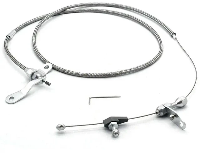 Alt view image 2 of 3 - 3X Car Gas Accelerator Cable Kick Down Cable Transmission Kickdown Trans C-4 Detent For Ford C4 Mustang F150 Ranchero