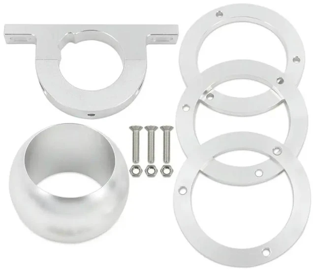 Alt view image 2 of 3 - Aluminum Floor Mount Column Steering Kit With 2" Diameter Swivel Base Keyed Fitment For 2" Steering Columns In For Vehicles
