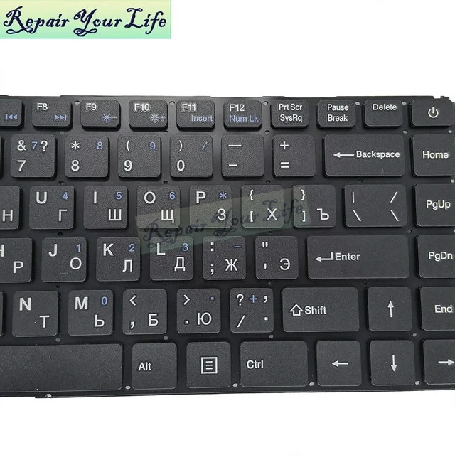 Alt view image 2 of 3 - RU Russian Keyboard for Digma EVE 15 C400 ES5041EW C423 ES5069EW C413 ES5059EW C419 ES5065EW MB30011008 YXT-NB93-154 PRIDE-K2809