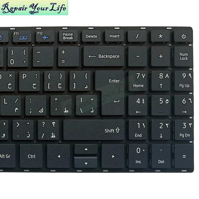Alt view image 3 of 3 - FS Farsi Arabic Keyboard For For Dynabook Satellite C50-H C50-J C50-h-102 D0K-V6505H KN16R-1 Laptop NO Backlit Teclado