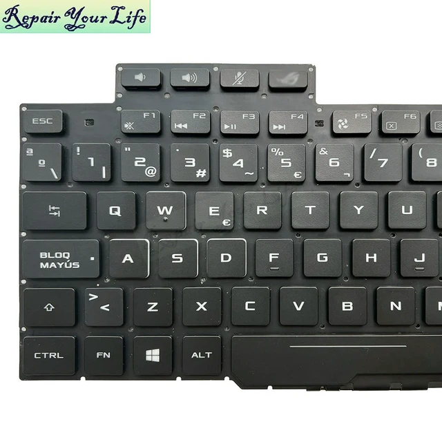 Alt view image 2 of 3 - Spanish Keyboard RGB Backlit For ROG Strix GL503 GL503VM GL503VD GL503VS Laptop Spain Latin Colorful Backlight Keyboards