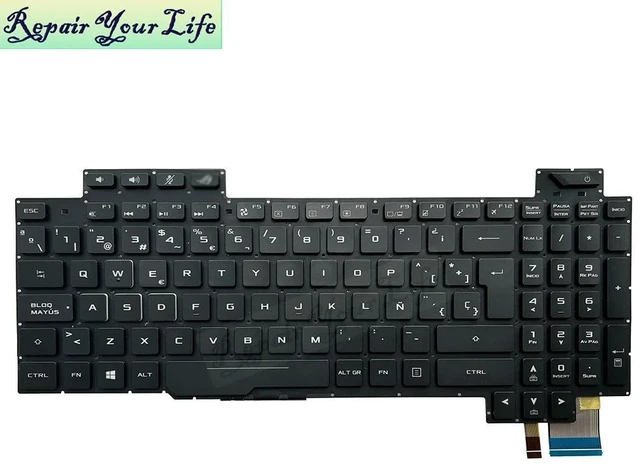 Main image of Spanish Keyboard RGB Backlit For ROG Strix GL503 GL503VM GL503VD GL503VS Laptop Spain Latin Colorful Backlight Keyboards