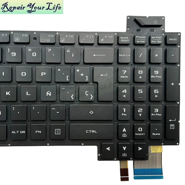 Alt view image 3 of 3 - Spanish Keyboard RGB Backlit For ROG Strix GL503 GL503VM GL503VD GL503VS Laptop Spain Latin Colorful Backlight Keyboards